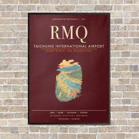 Thumbnail for Taichung International Airport RMQ - Canvas Framed - Dark Red