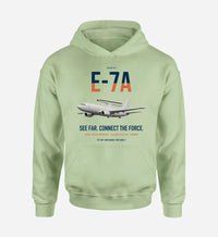 Thumbnail for E-7A Wedgetail design on light green double-side hoodie, single-side print