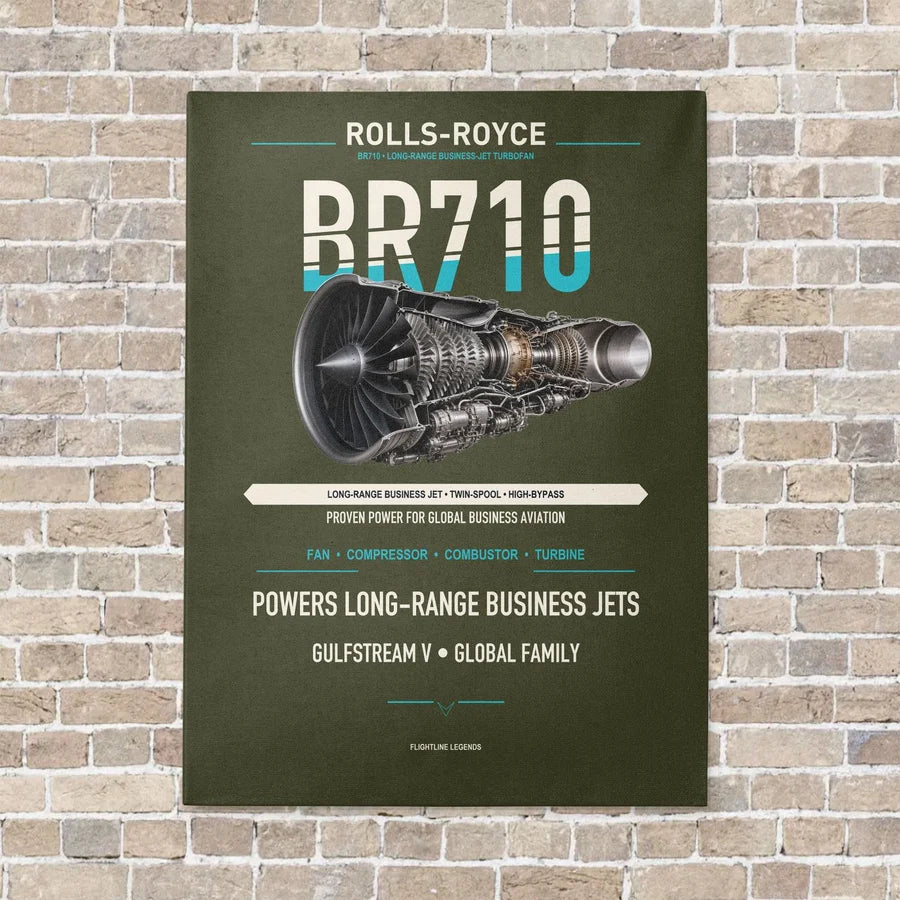 BR710 vertical canvas print - no frame - green army background