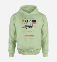 Thumbnail for F-A-18D HORNET design on light green hoodie single side