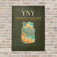 Thumbnail for Yangyang International Airport YNY vertical canvas print - no frame - green army background
