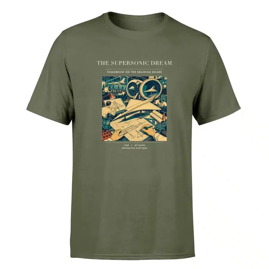 VINTAGE G4128 - The Supersonic Dream - Premium T-Shirt design on greenarmy premium t shirt