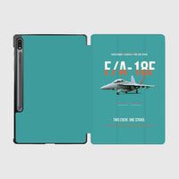 Thumbnail for F-A-18F Super Hornet Block III Two Crew One Strike design on turquoise samsung tablet tablet case
