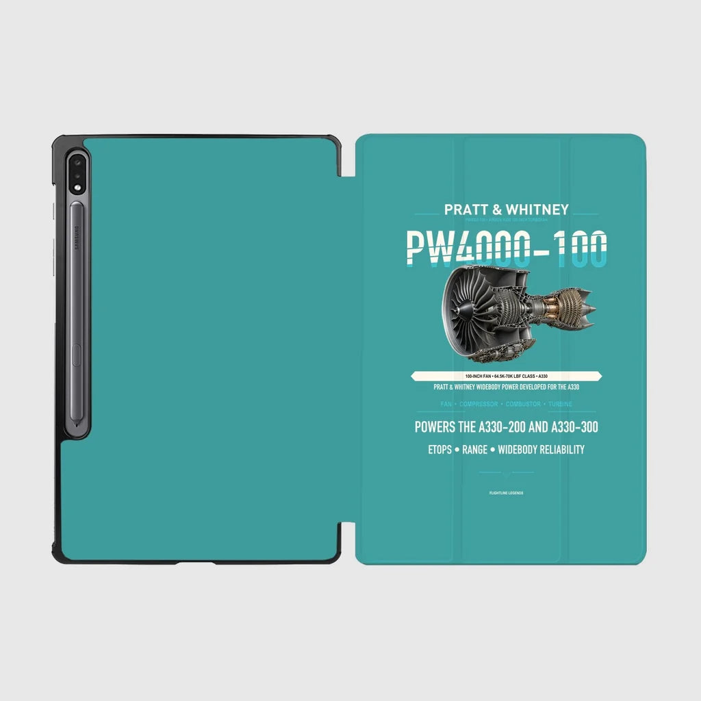 PW4000-100 design on turquoise samsung tablet tablet case