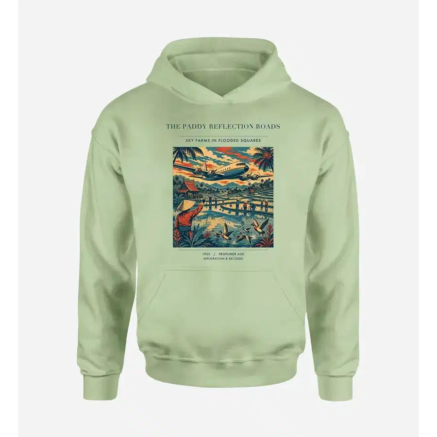 VINTAGE G4497 - The Paddy Reflection Roads - Premium Hoodie design on lightgreen premium