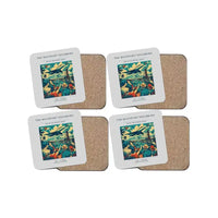 Thumbnail for The Moonport Neighbors - Designed Coasters design on light gray 4-pieces-set