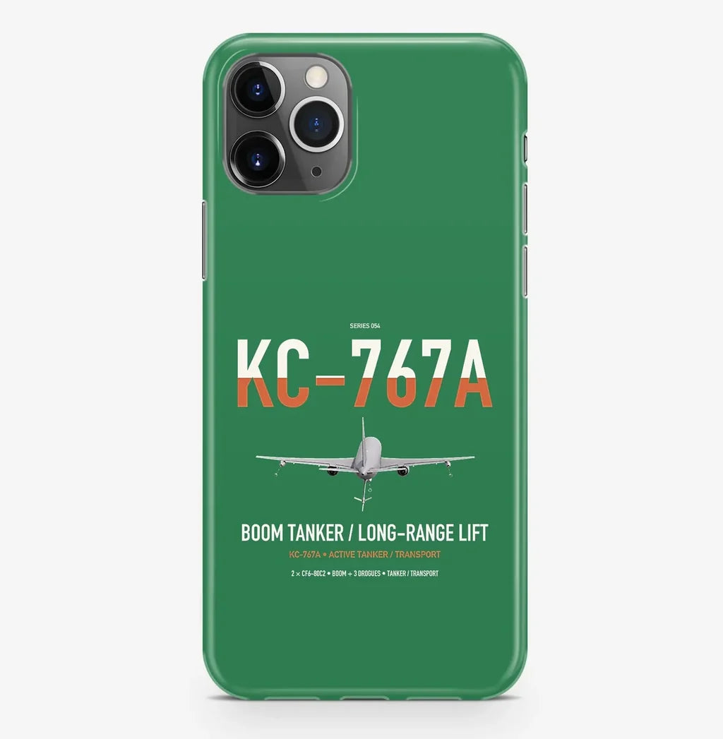 Boeing KC-767A design on green magsafe iphone case, for iPhone Pro Max