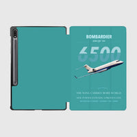 Thumbnail for Bombardier Global 6500 design on turquoise samsung tablet tablet case