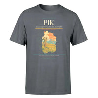 Thumbnail for Glasgow Prestwick Airport (PIK) T-Shirt single-side front print in Gray | glasgow-prestwick-airport-pik-double-side-t-shirt