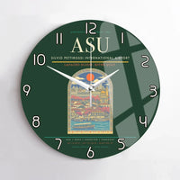 Thumbnail for Silvio Pettirossi International Airport ASU Wall-Clock No-Frame - Dark Green