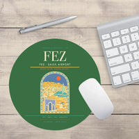 Thumbnail for Fes (FEZ) design on green round mouse pad