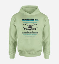 Thumbnail for Draganfly Commander 3XL design on light green hoodie single side