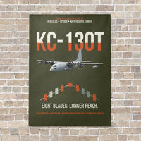Thumbnail for KC-130T NP2000 vertical canvas print - no frame - green army background