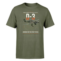 Thumbnail for Junkers Ju 87D-3 design on green army t-shirt, single-side print