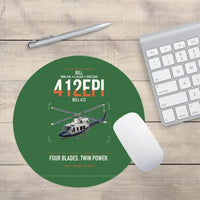 Thumbnail for Bell 412EPI design on green round mouse pad