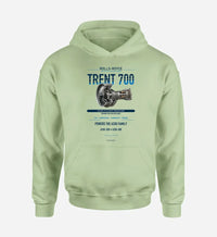 Thumbnail for TRENT 700 design on light green hoodie single side