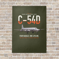 Thumbnail for C-54D Skymaster vertical canvas print - no frame - green army background