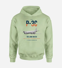 Thumbnail for P-3C Orion design on light green double-side hoodie, single-side print