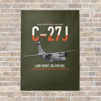 Thumbnail for C-27J Spartan vertical canvas print - no frame - green army background