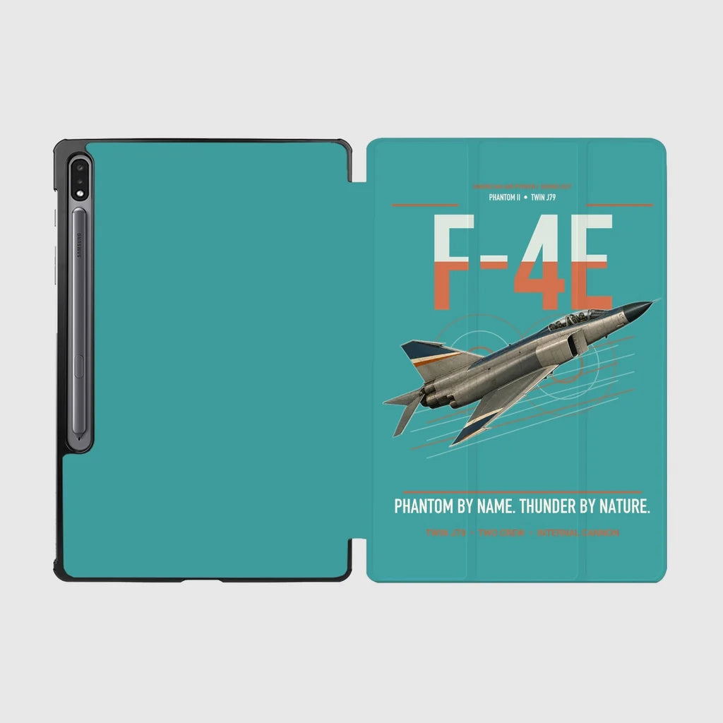 F-4E Phantom II design on turquoise samsung tablet tablet case