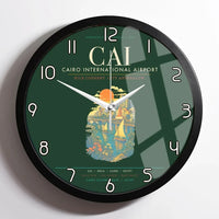 Thumbnail for Cairo International Airport CAI Wall-Clock Framed - Dark Green