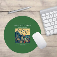 Thumbnail for VINTAGE G4526 - The Pigeon Loft - Designed Mouse Pads design on green round
