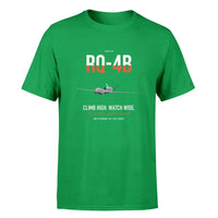 Thumbnail for RQ-4B Global Hawk design on green double-side t-shirt, single-side print