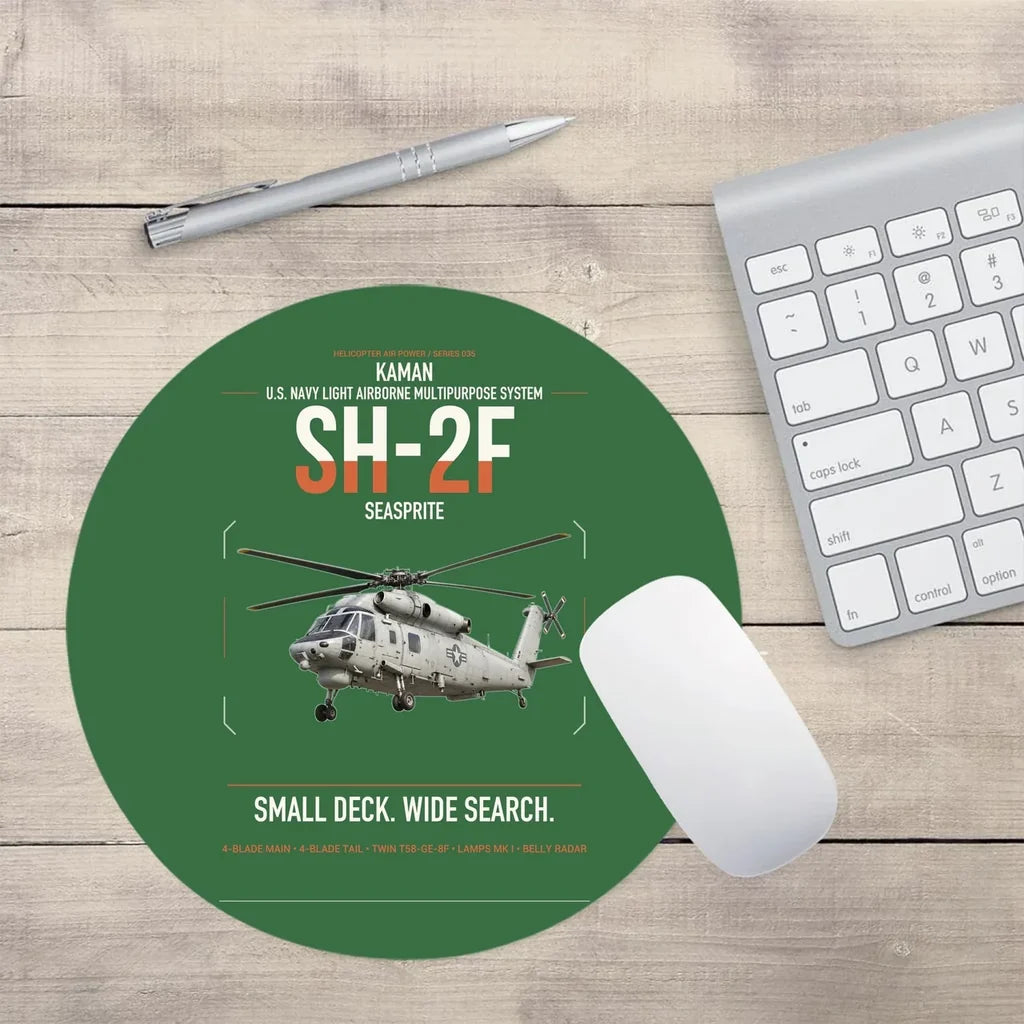 Kaman SH-2F Seasprite design on green round mouse pad