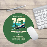 Thumbnail for Boeing 747-200B design on green round mouse pad