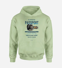 Thumbnail for PASSPORT design on light green hoodie single side
