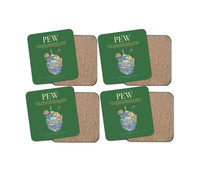 Thumbnail for Bacha Khan International Airport PEW Coaster 4-Pieces-Set - Green