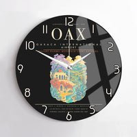 Thumbnail for Oaxaca International Airport OAX Wall-Clock No-Frame - Black