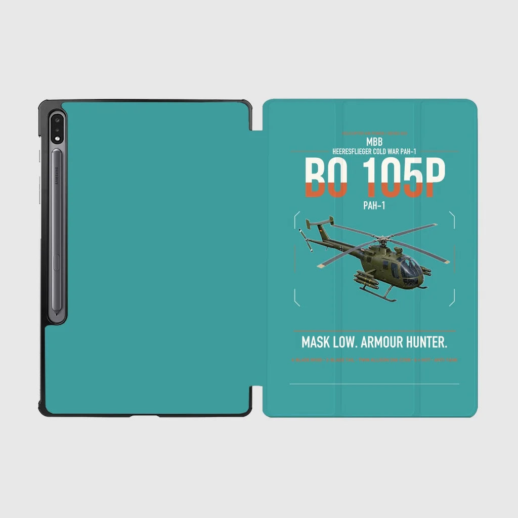 MBB BO 105P PAH-1 design on turquoise samsung tablet tablet case