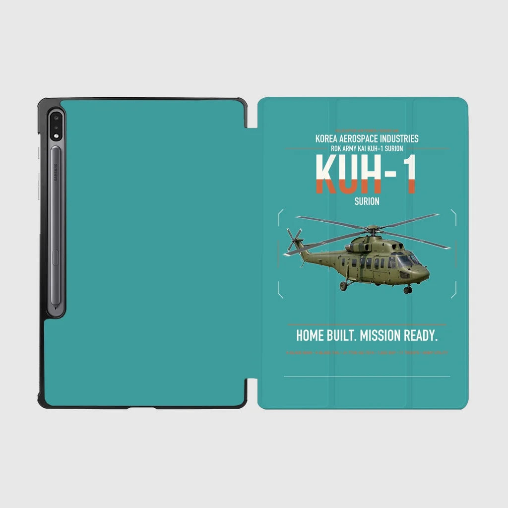 Korea Aerospace Industries KUH-1 Surion design on turquoise samsung tablet tablet case