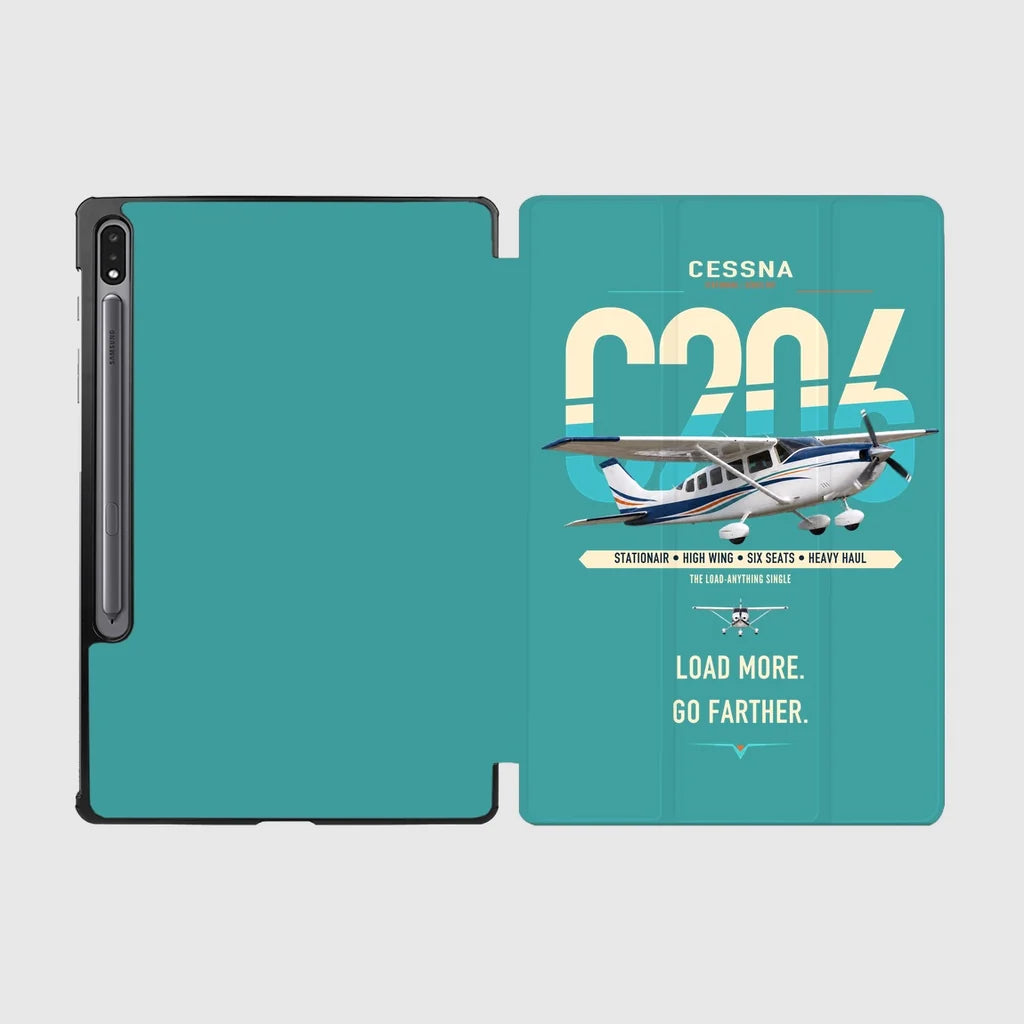 Cessna 206 Stationair design on turquoise samsung tablet tablet case