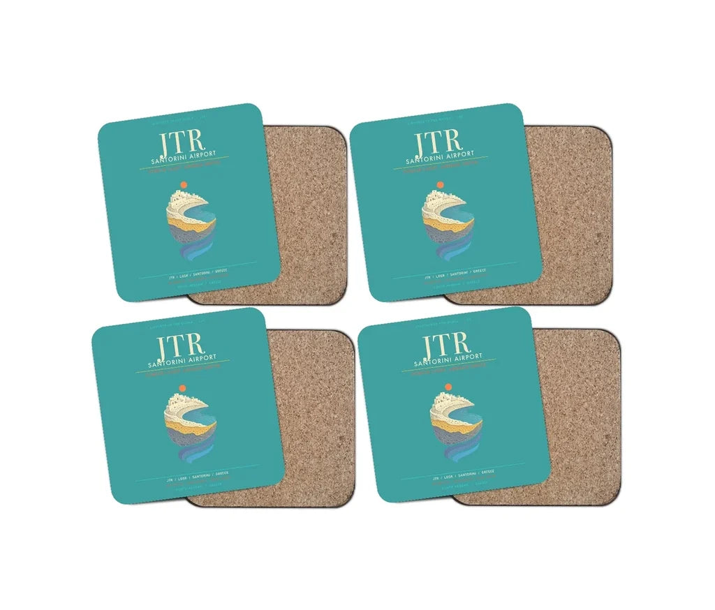 Santorini Airport JTR - Caldera Pumice Glow - Turquoise