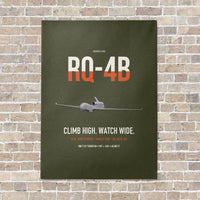 Thumbnail for RQ-4B Global Hawk vertical canvas print - no frame - green army background