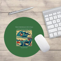 Thumbnail for VINTAGE G4439 - The Porthole Pen Pals - Designed Mouse Pads design on green round