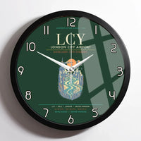 Thumbnail for London City Airport LCY Wall-Clock Framed - Dark Green