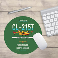 Thumbnail for Canadair CL-215T design on green round mouse pad
