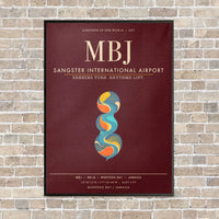 Thumbnail for Sangster International Airport MBJ - Canvas Framed - Dark Red