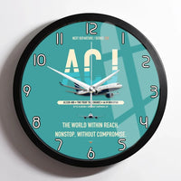 Thumbnail for Airbus ACJ330neo / exact ACJ330-800 design on turquoise framed wall clock