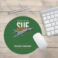 Thumbnail for Dassault Super Étendard design on green round mouse pad