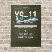 Thumbnail for NAMC YS-11A vertical canvas print - no frame - green army background