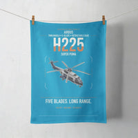 Thumbnail for Airbus H225 design on turquoise towel