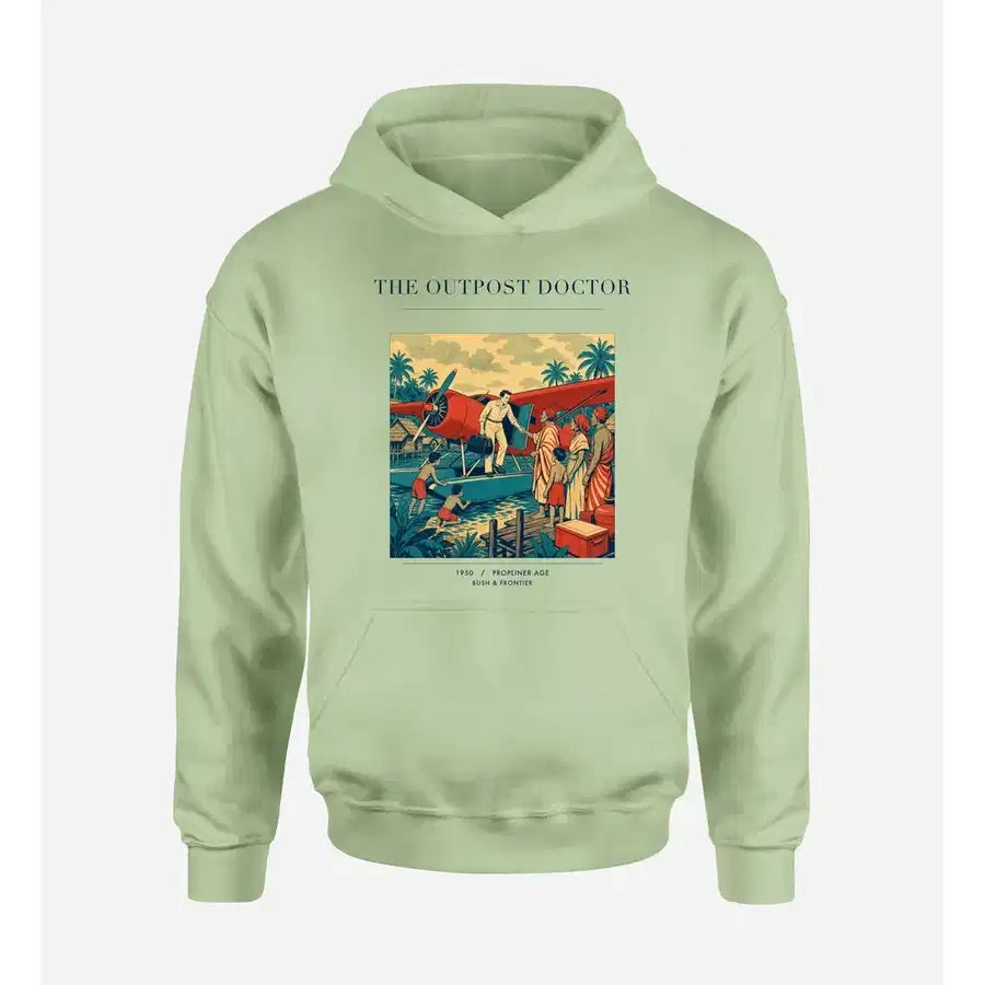 VINTAGE G4197 - The Outpost Doctor - Premium Hoodie design on lightgreen premium