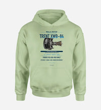 Thumbnail for TRENT XWB-84 design on light green hoodie single side