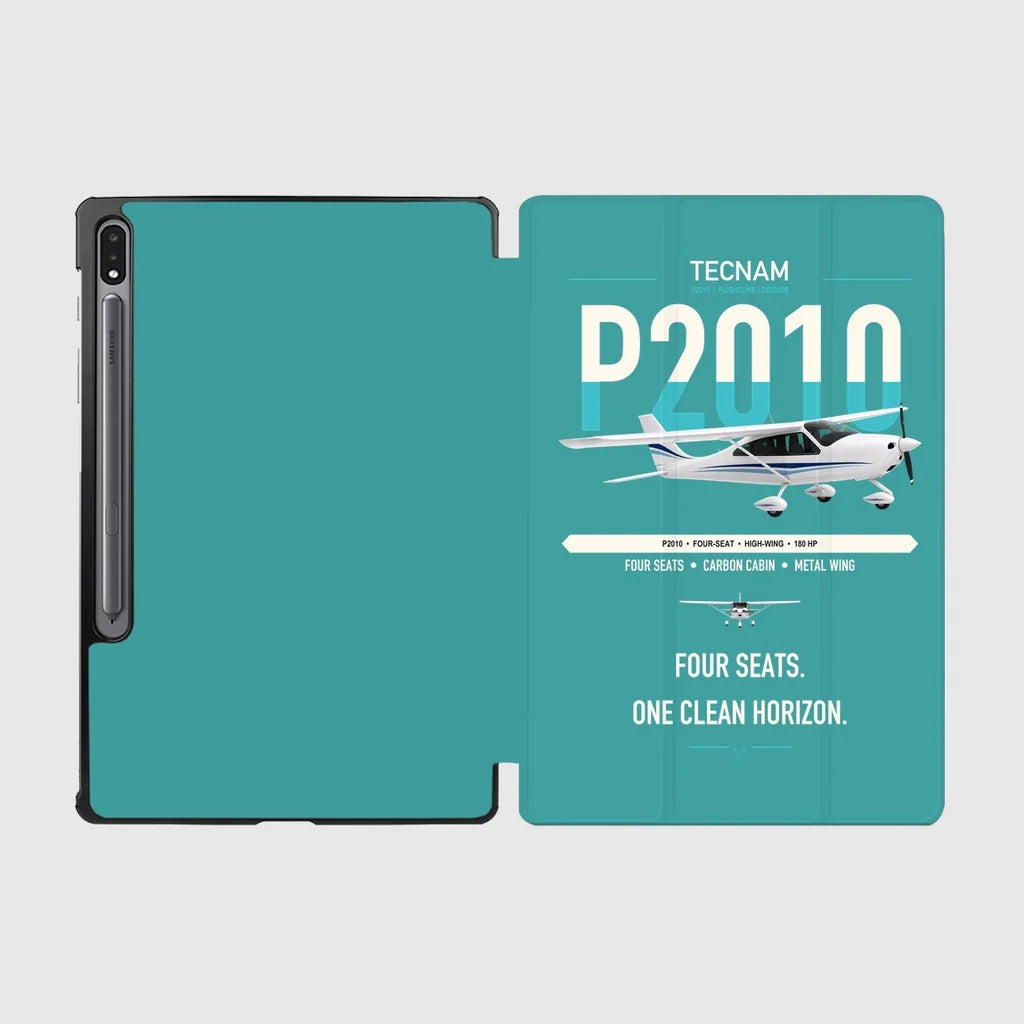Tecnam P2010 design on turquoise samsung tablet tablet case