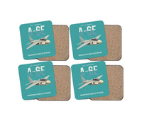 Thumbnail for A-6E Intruder design on turquoise 4 pieces set coaster