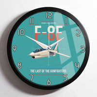 Thumbnail for F-8E Crusader design on turquoise framed wall clock